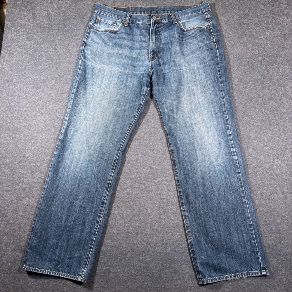 Lucky Brand Jeans Mens 36x31 Blue 181 Relaxed Straight Leg Denim Casual Pants